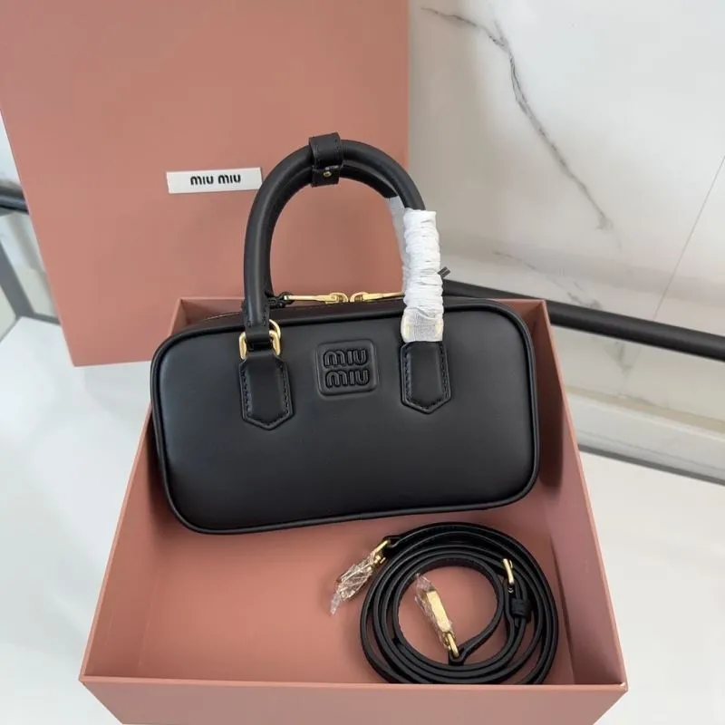 Miu Miu Black Top Handle Crossbody Bag - Image 9