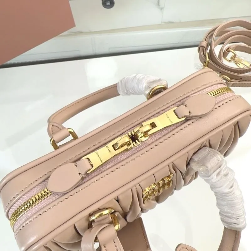 Miu Miu Nude Pink Matelasse Top Handle Bag 150 - Image 6