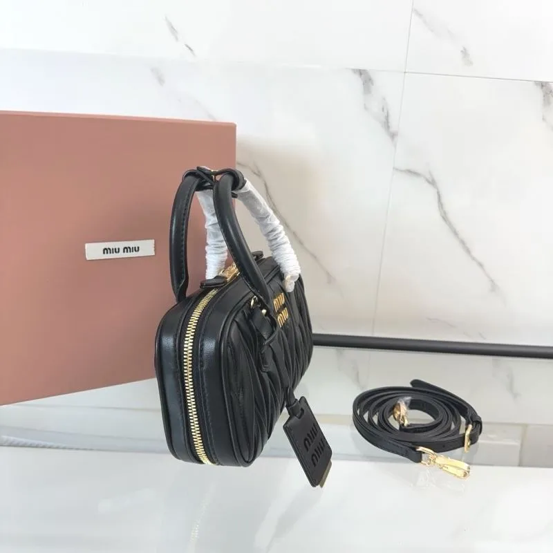 Miu Miu Black Mini Top Handle Bag - Image 3