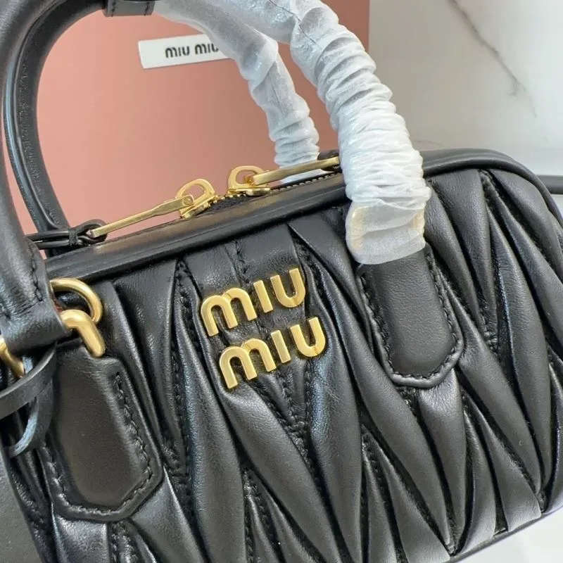 Miu Miu Black Mini Top Handle Bag - Image 4