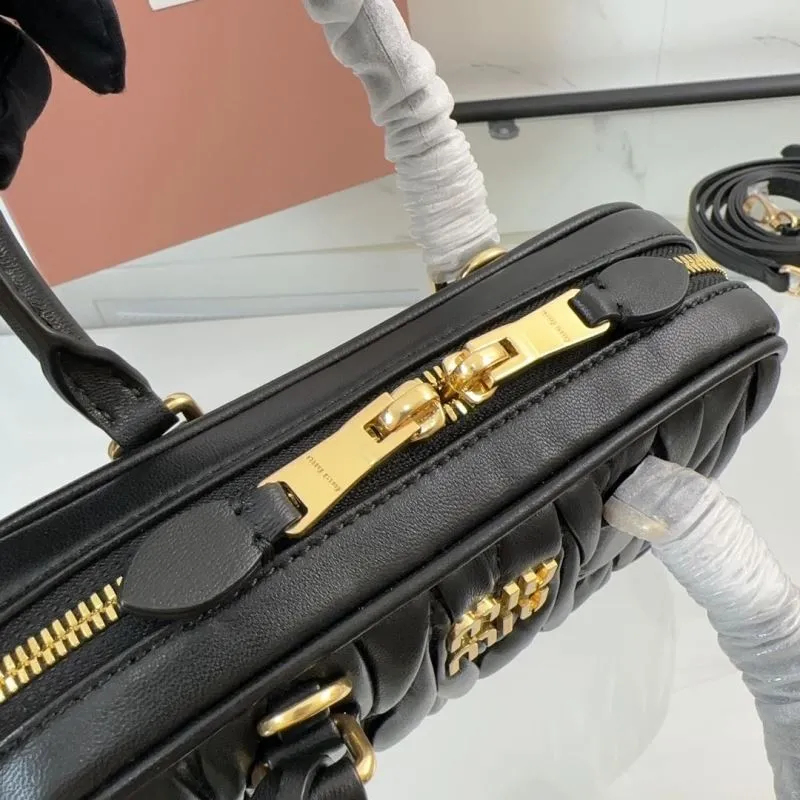 Miu Miu Black Mini Top Handle Bag - Image 6