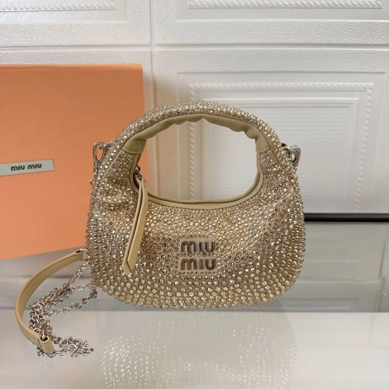 MIU MIU Crystal Embellished Top Handle Bag 154