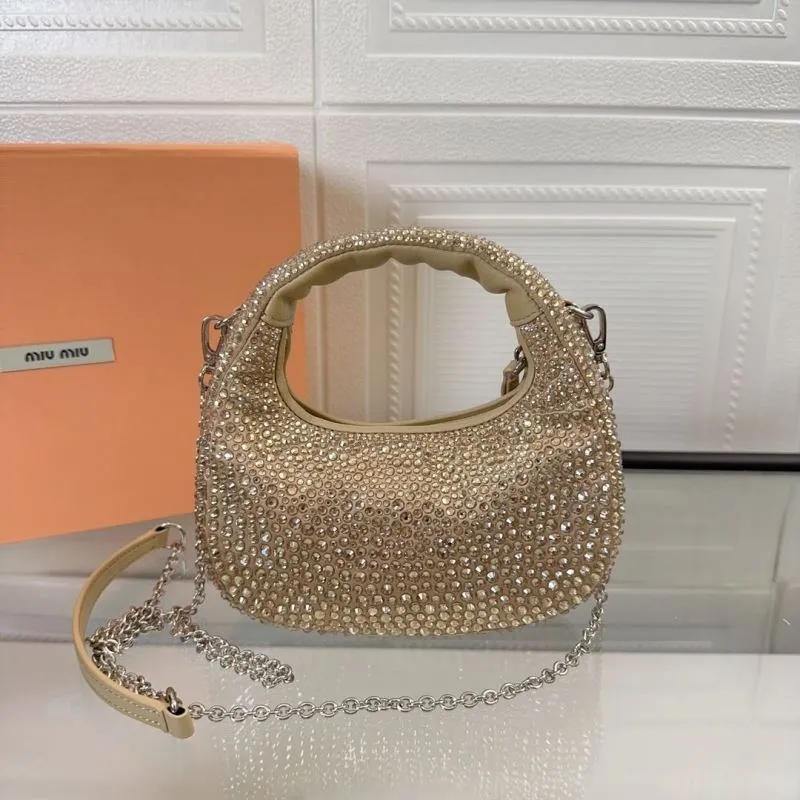 Alternative view of MIU MIU Crystal Embellished Top Handle Bag 154