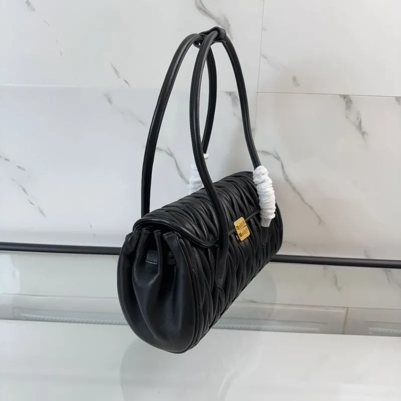 MIU MIU Black Matelasse Top Handle Bag 157 - Image 3