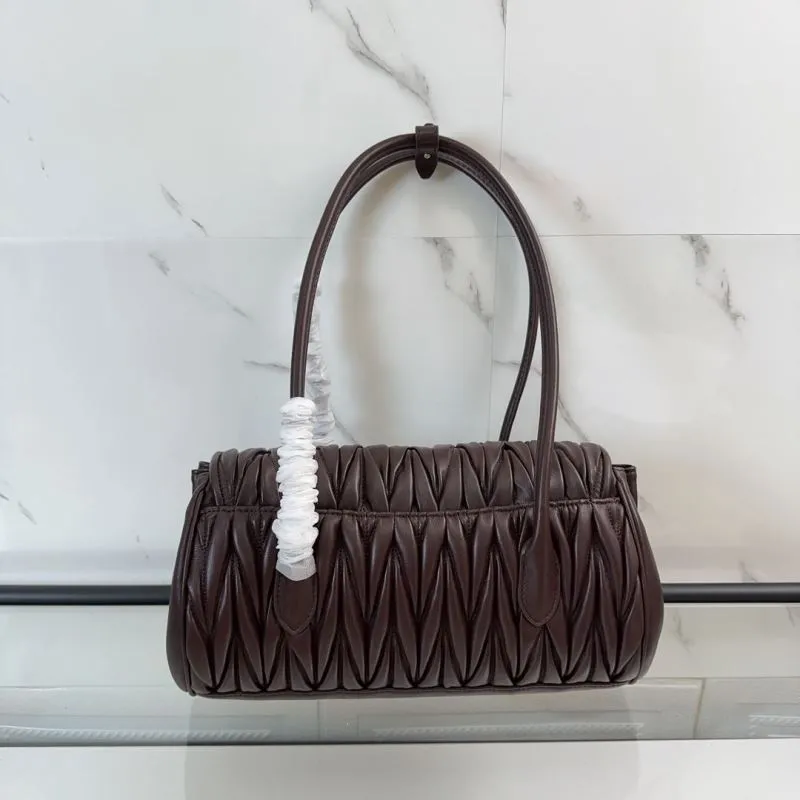 Alternative view of Miu Miu Dark Brown Matelassé Top Handle Bag 158