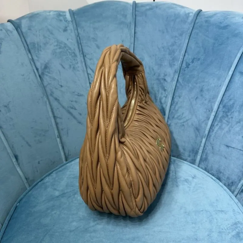 Miu Miu Tan Matelassé Top Handle Bag 163 - Image 3