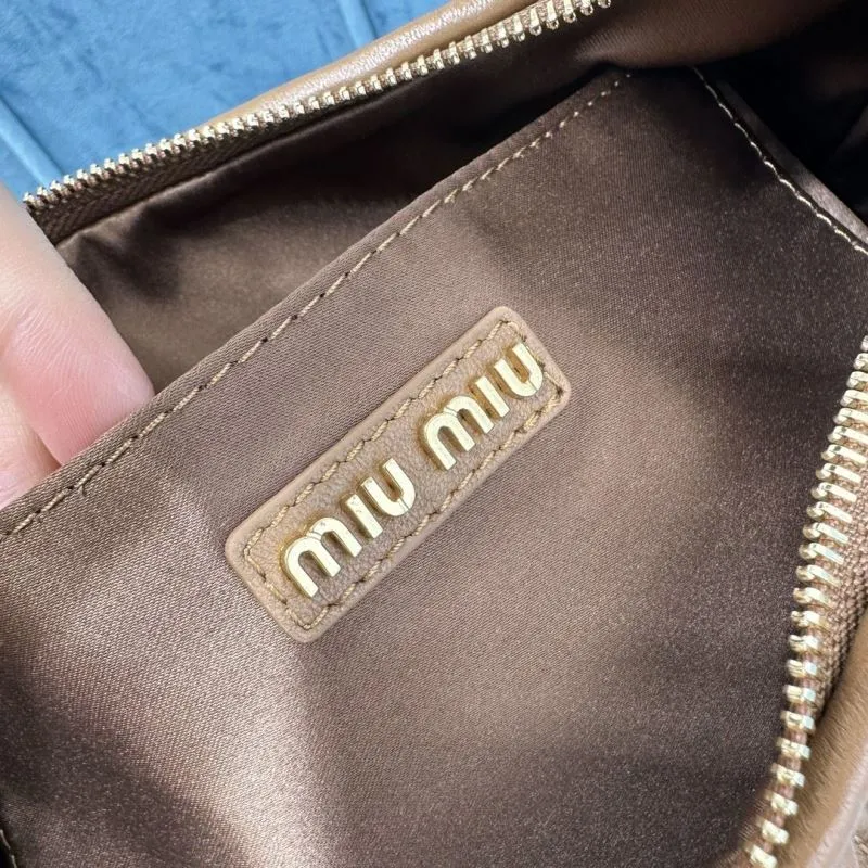 Miu Miu Tan Matelassé Top Handle Bag 163 - Image 8