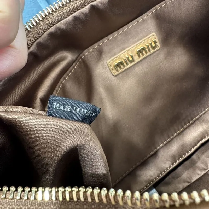 Miu Miu Tan Matelassé Top Handle Bag 163 - Image 9
