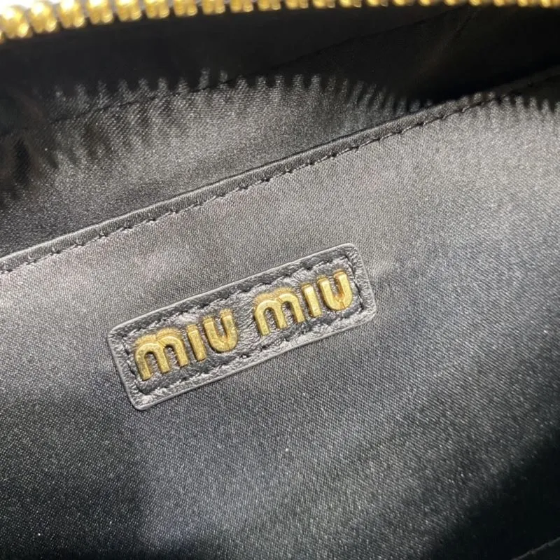 Miu Miu Black Matelasse Top Handle Crossbody Bag - Image 8