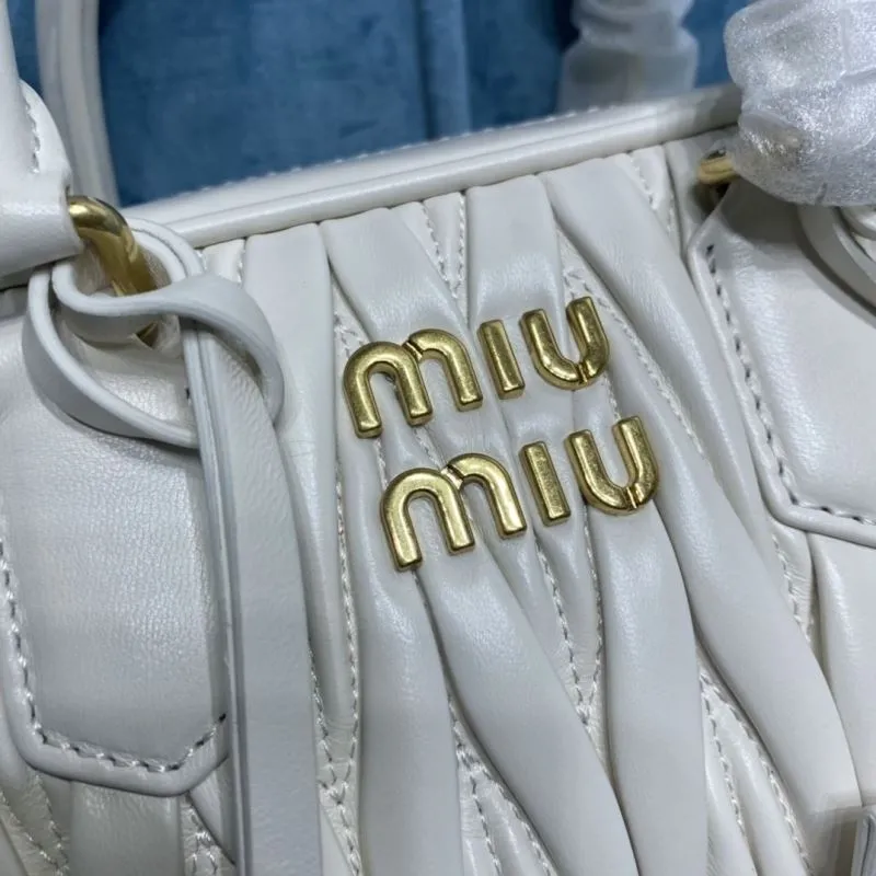 MIU MIU White Top Handle Crossbody Bag 169 - Image 4