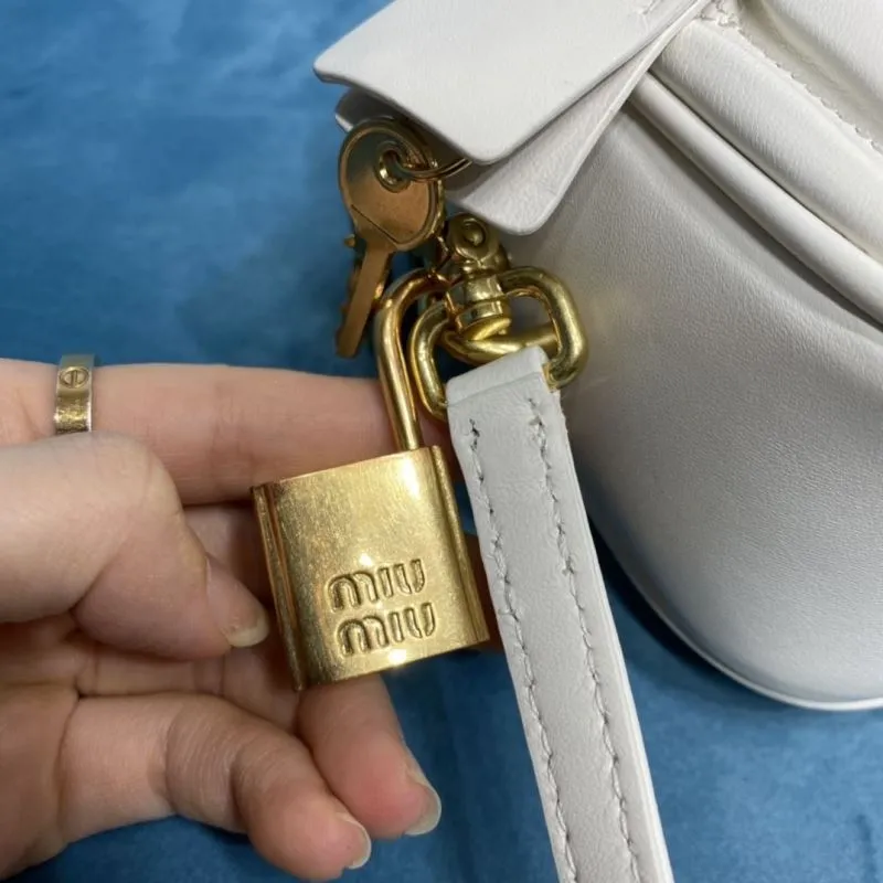 MIU MIU White Top Handle Crossbody Bag 169 - Image 6