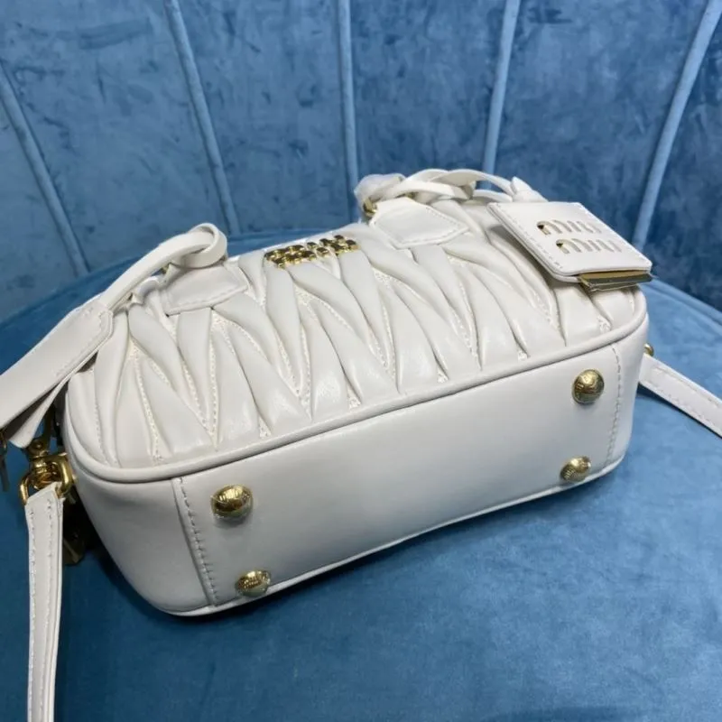 MIU MIU White Top Handle Crossbody Bag 169 - Image 7