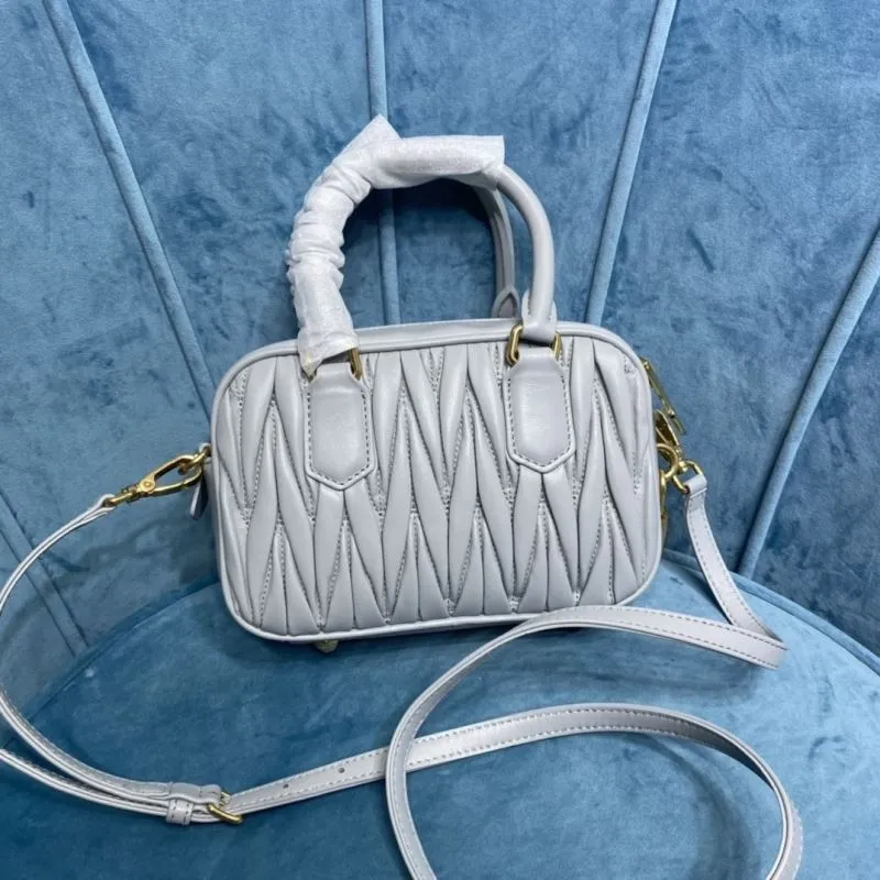 Alternative view of MIU MIU Light Gray Top Handle Crossbody Bag 173