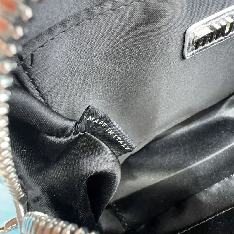 Miu Miu Silver Top Handle Crossbody Bag - Image 9