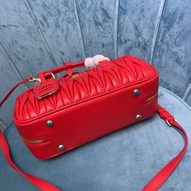 MIU MIU Red Top Handle Crossbody Bag - Image 6