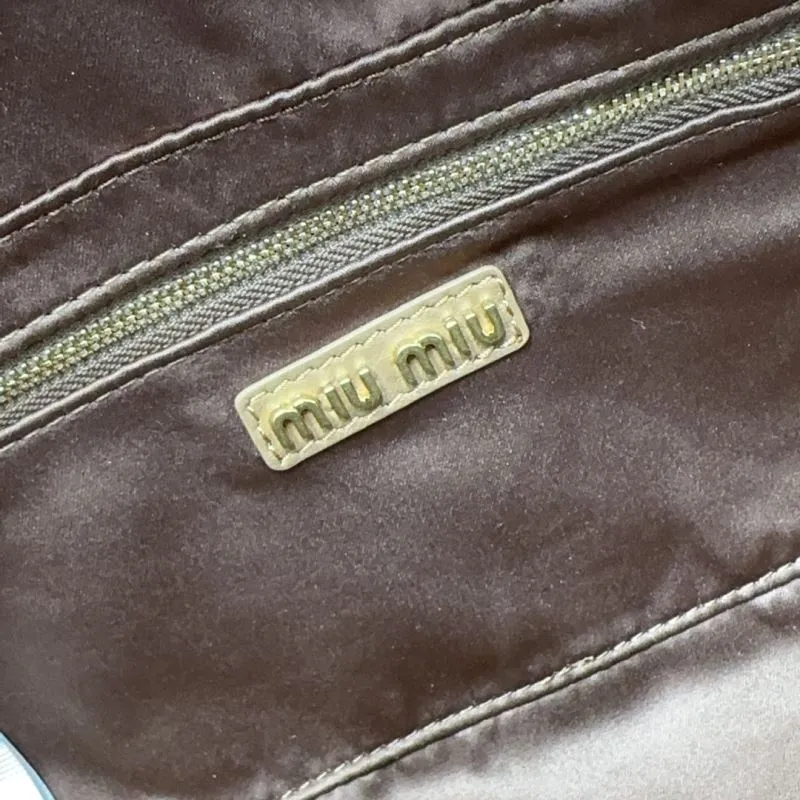 MIU MIU Brown Matelasse Top Handle Bag 181 - Image 8