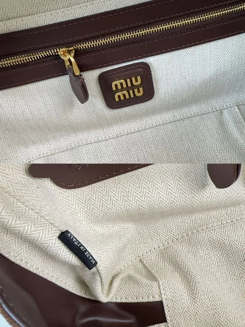 Miu Miu Brown Suede Top Handle Bag 184 - Image 9