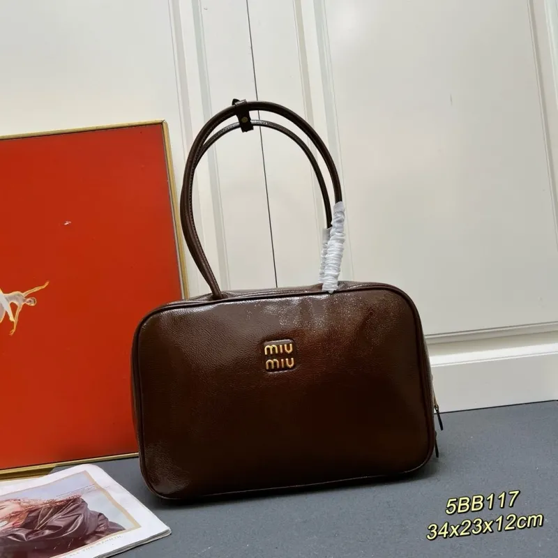 Miu Miu Brown Top Handle Bag 5BB117