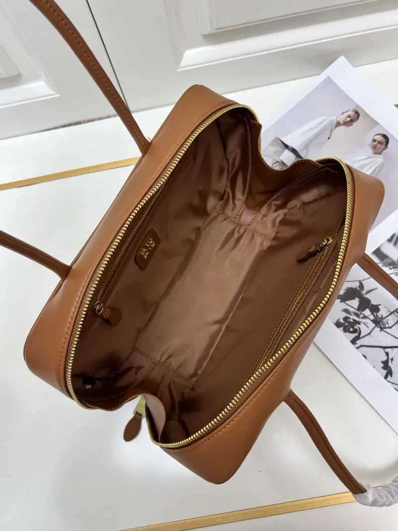 Miu Miu Brown Leather Top Handle Bag - Image 10