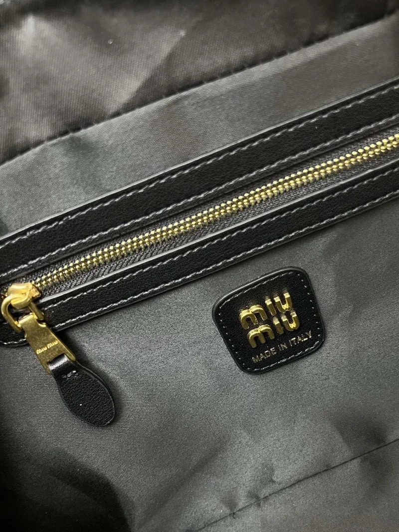 Alternative view of Miu Miu Black Top Handle Leather Bag 196