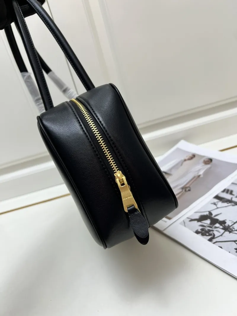 Miu Miu Black Top Handle Leather Bag 196 - Image 6