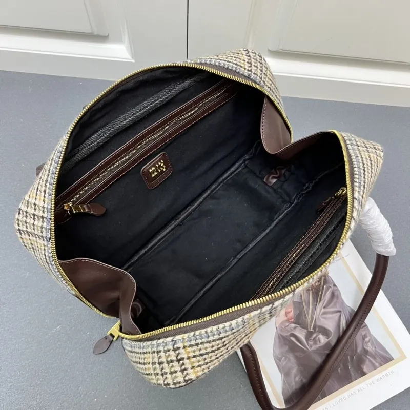 Alternative view of MIU MIU Houndstooth Top Handle Bag 7006SQ 35x11x23cm