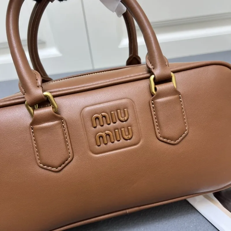 MIU MIU Brown Medium Top Handle Bag 7004SQ - Image 4