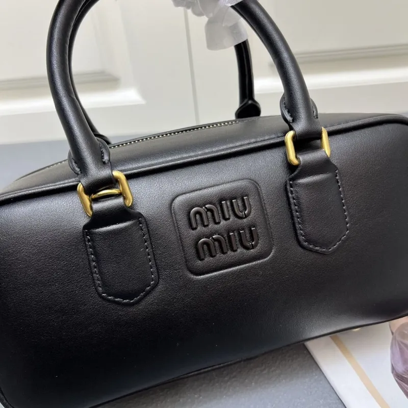 MIU MIU Black Medium Top Handle Bag 7004SQ - Image 4