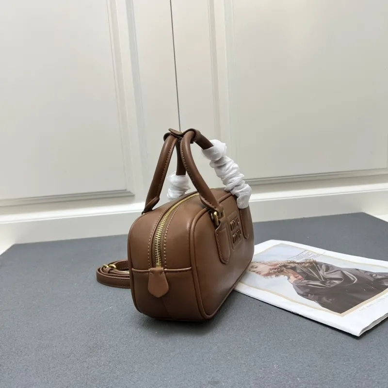 Miu Miu Brown Small Top Handle Bag 7003SQ - Image 6