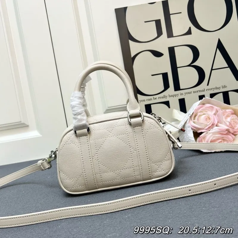 Alternative view of Christian Dior Cream Mini Top Handle Crossbody Bag 9995SQ