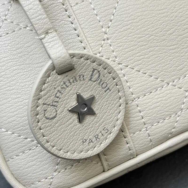 Christian Dior Cream Mini Top Handle Crossbody Bag 9995SQ - Image 4