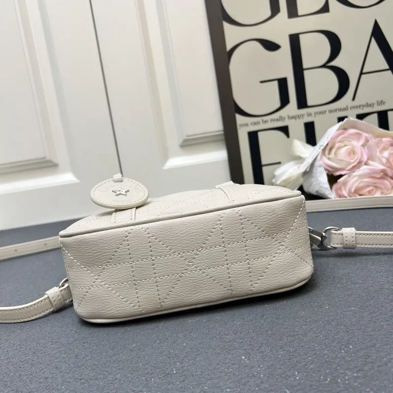 Christian Dior Cream Mini Top Handle Crossbody Bag 9995SQ - Image 7