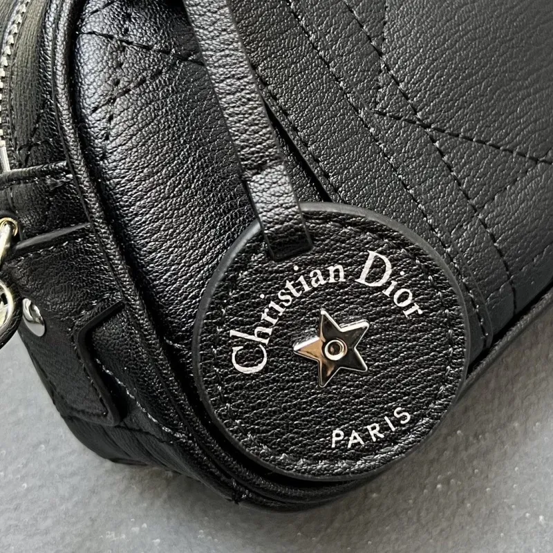 Christian Dior Black Leather Mini Crossbody Bag 9995SQ - Image 4
