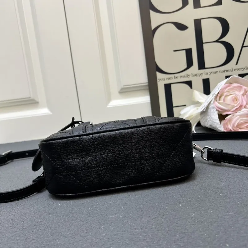 Christian Dior Black Leather Mini Crossbody Bag 9995SQ - Image 7