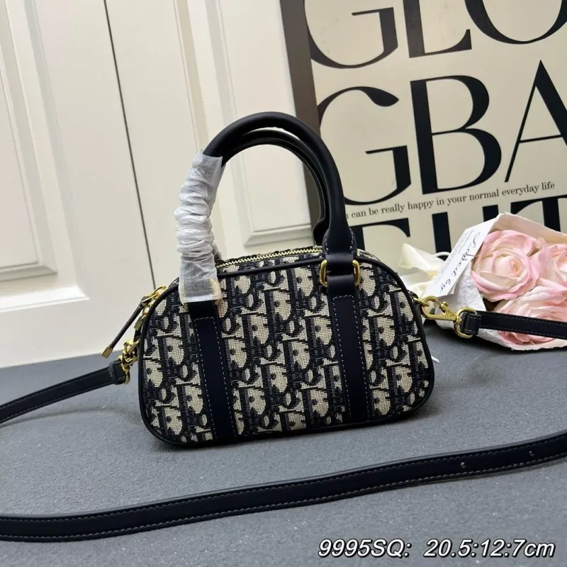 Alternative view of Christian Dior Mini Black Beige Top Handle Crossbody Bag 9995SQ