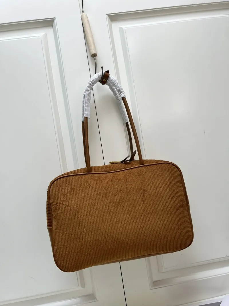 Alternative view of MIU MIU Brown Corduroy Top Handle Bag 206