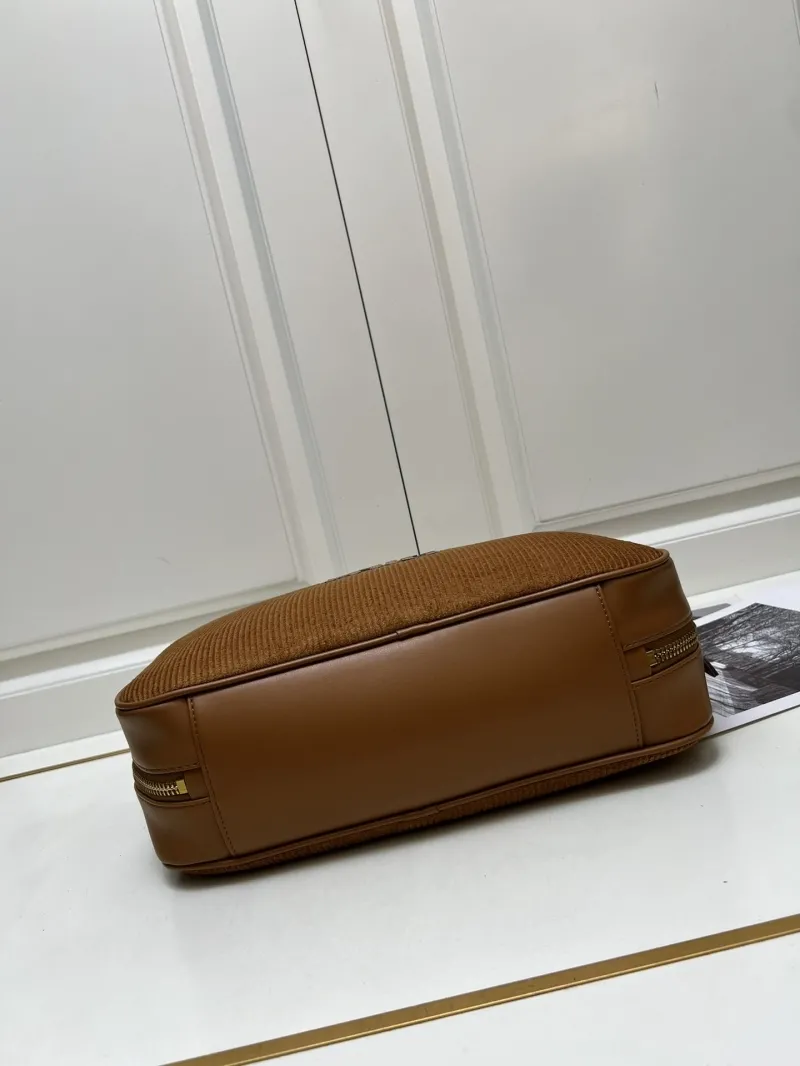 MIU MIU Brown Corduroy Top Handle Bag 206 - Image 7
