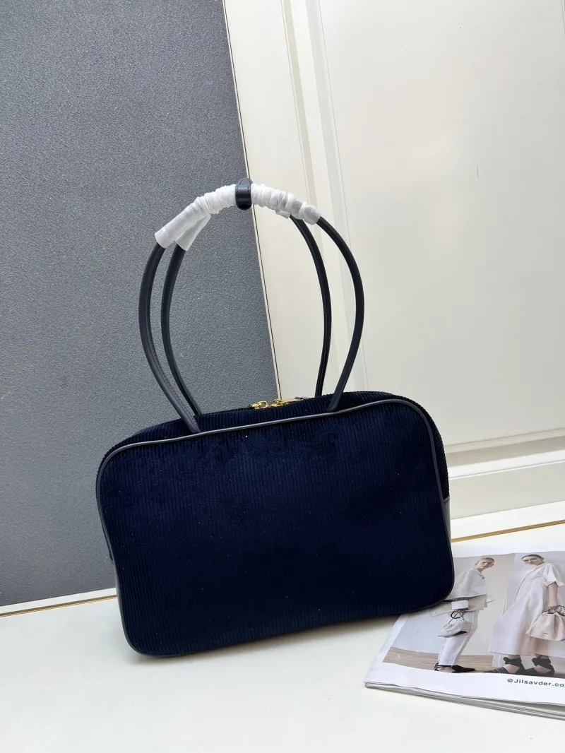 Alternative view of Miu Miu Navy Corduroy Top Handle Bag 207