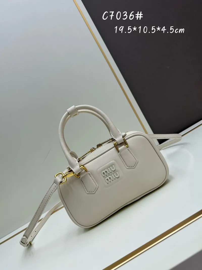 Miu Miu Cream White Top Handle Crossbody Bag C7036