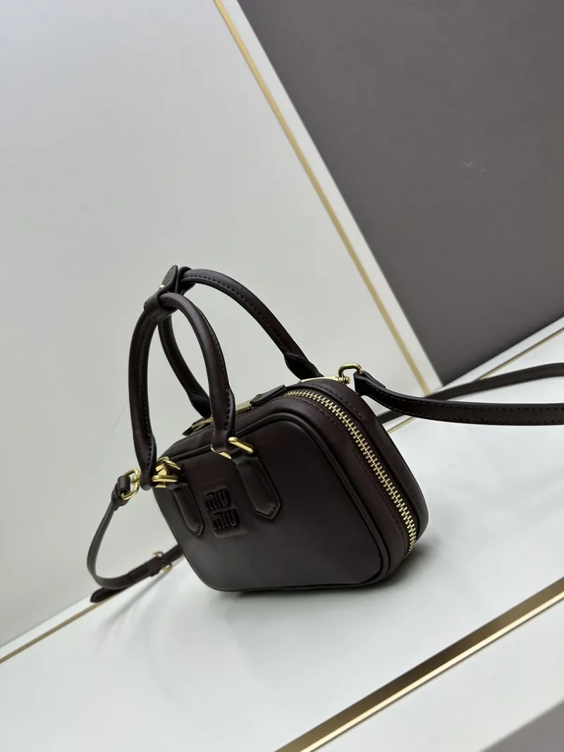 Alternative view of MIU MIU Dark Brown Small Top Handle Crossbody Bag C7036