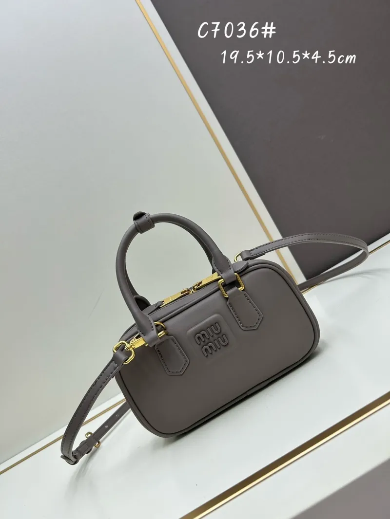 MIU MIU Gray Top Handle Crossbody Bag C7036