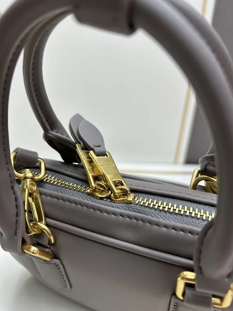 MIU MIU Gray Top Handle Crossbody Bag C7036 - Image 6