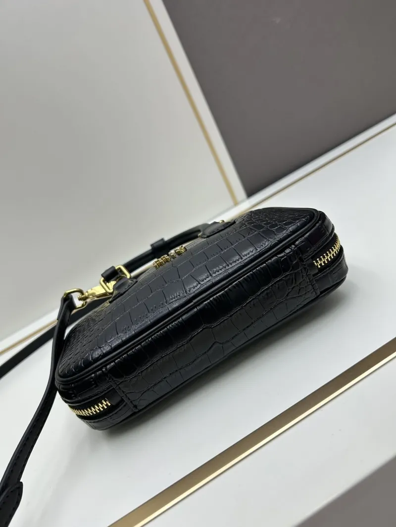MIU MIU Black Crocodile Top Handle Bag C7036 - Image 5