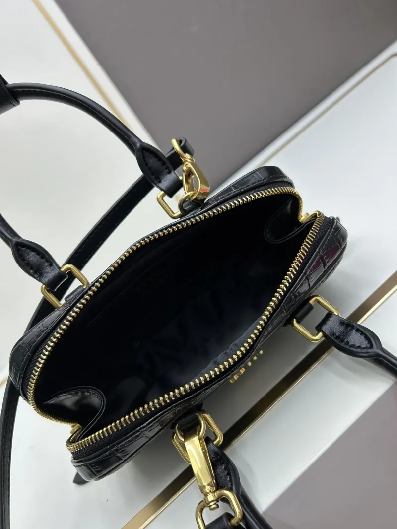 MIU MIU Black Crocodile Top Handle Bag C7036 - Image 7