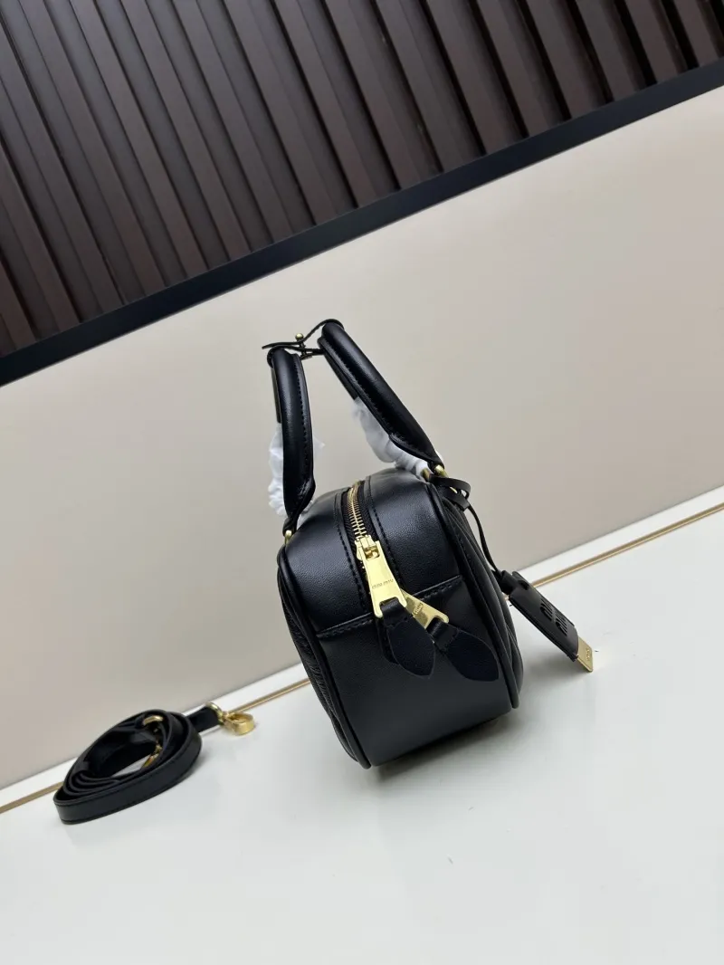 Alternative view of MIU MIU Black Leather Top Handle Crossbody Bag