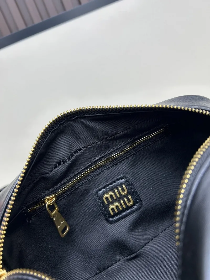 MIU MIU Black Leather Top Handle Crossbody Bag - Image 8