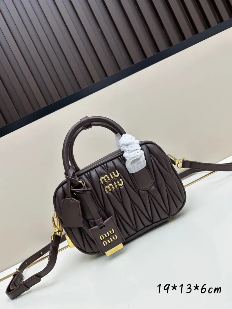 MIU MIU Dark Brown Top Handle Crossbody Bag