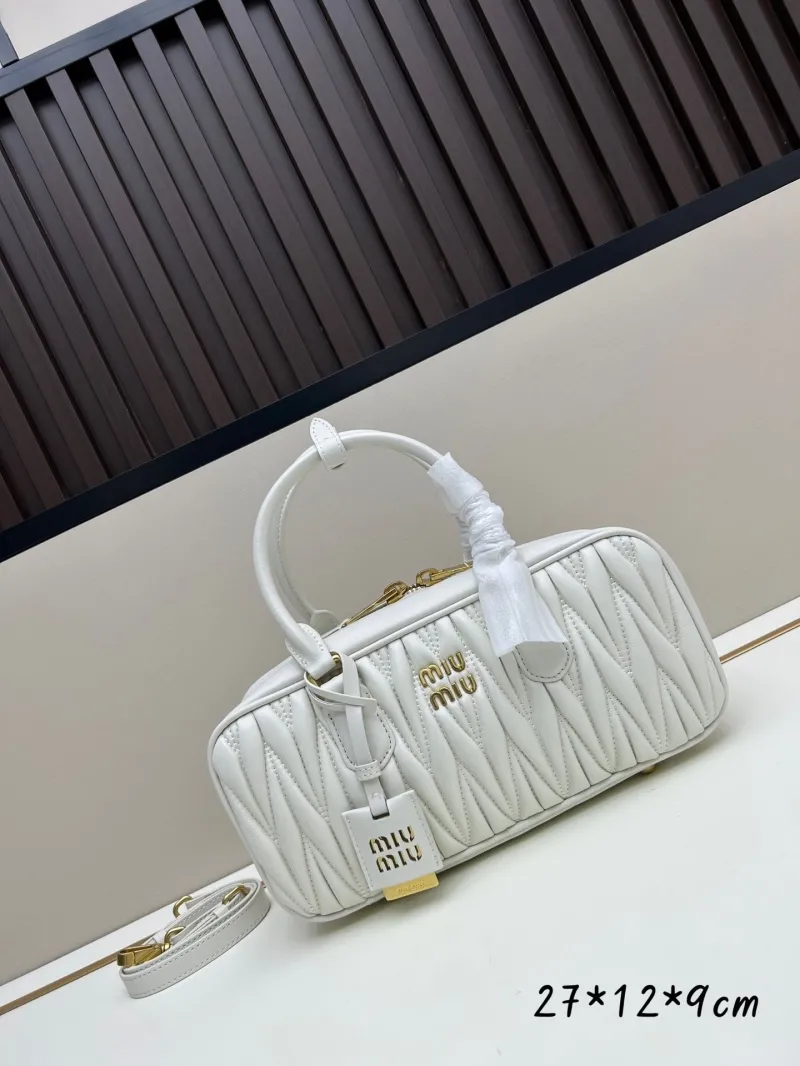 MIU MIU White Top Handle Bag 226