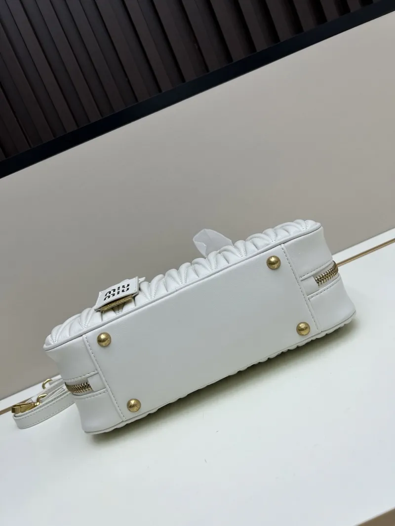 MIU MIU White Top Handle Bag 226 - Image 5