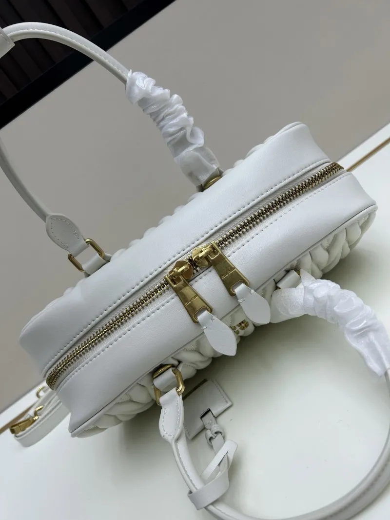 MIU MIU White Top Handle Bag 226 - Image 6